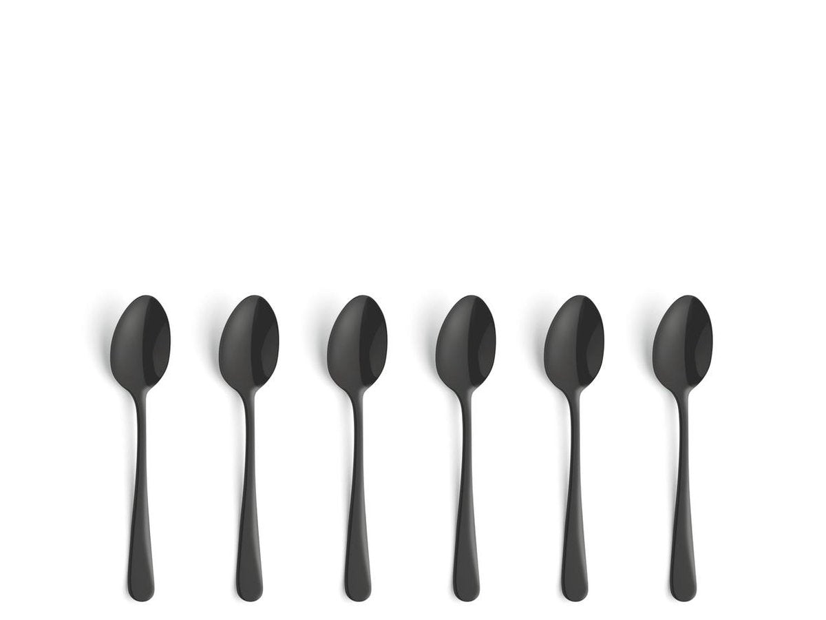 Amefa Vintage theelepels - 6 Stuks - Zwart