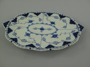 Serveerschaal - Delftsblauw keramiek - Met onderzetter - 14 cm hoog