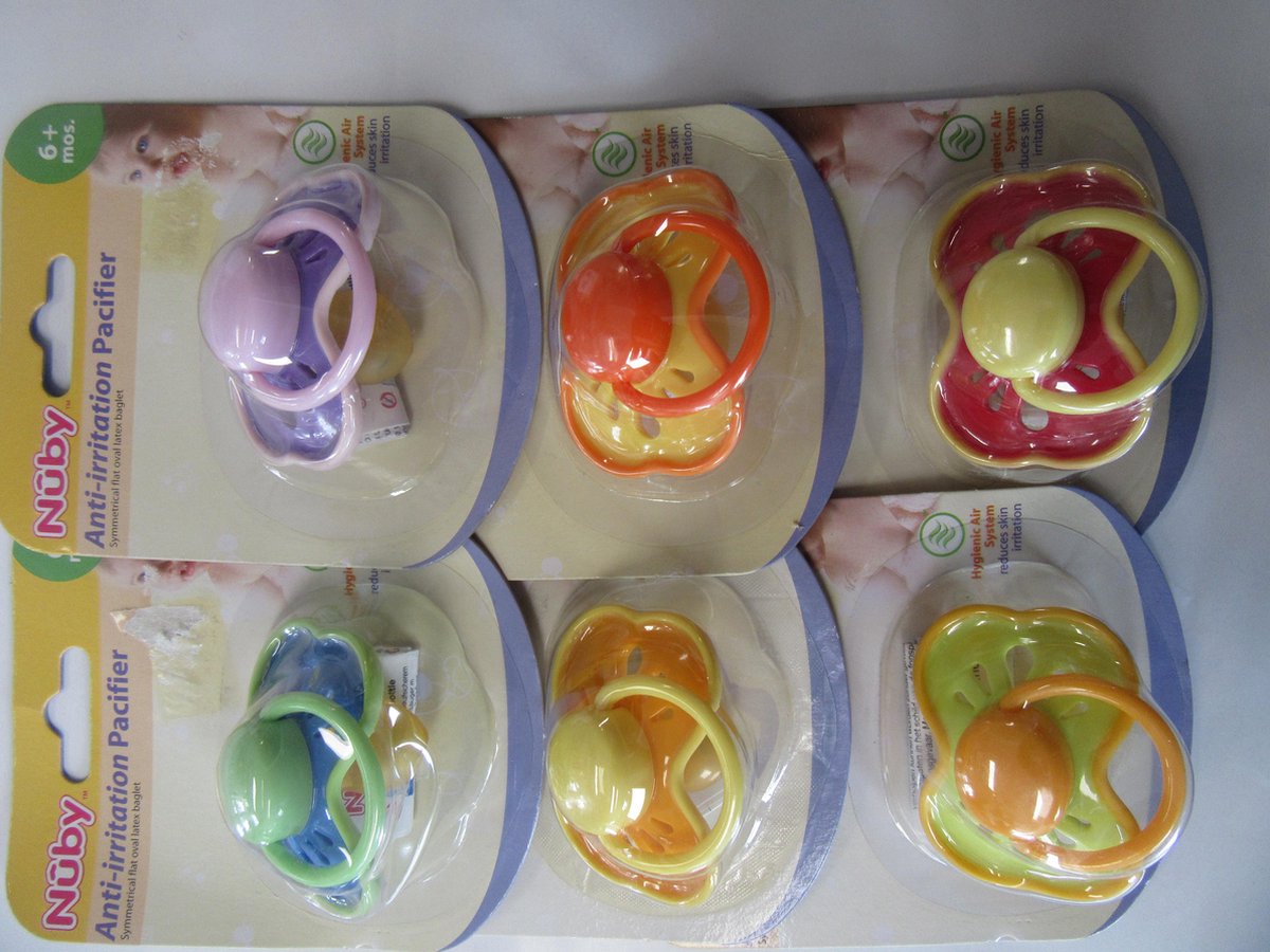 fopspeen nuby set 2stuks   6+ rubber