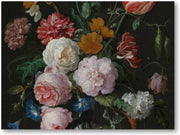 Stilleven met bloemen in een glazen vaas - 500 Stukjes puzzel voor volwassenen - Jan Davidsz - Meesterwerken - Bloemen