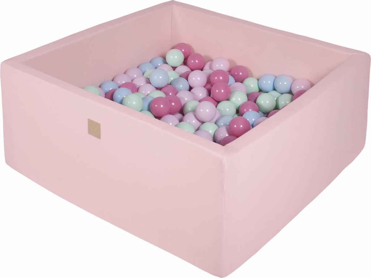 Ronde Ballenbak set incl 200 ballen 90x30cm - Licht Roze: Mint
