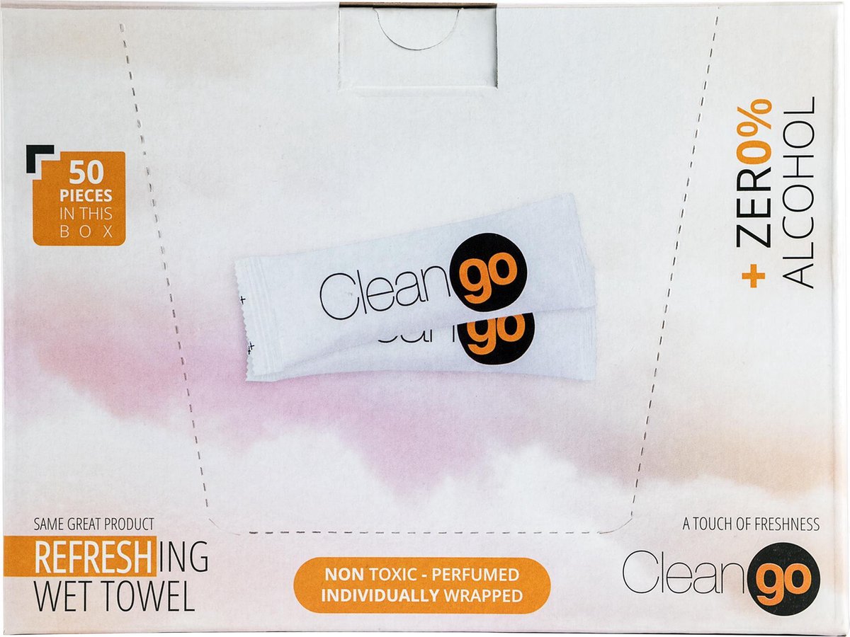 Cleango - extra luxe vochtige doekjes zonder alcohol - geparfumeerd - 50 stuks