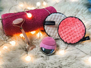 Sofisticade -  Elektrische Gezichtsreinigingsborstel 3 in 1 set - Inclusief Jade Roller in Roze Quartz  - & -  Herbruikbare Wattenschijfjes XL 2 stuks