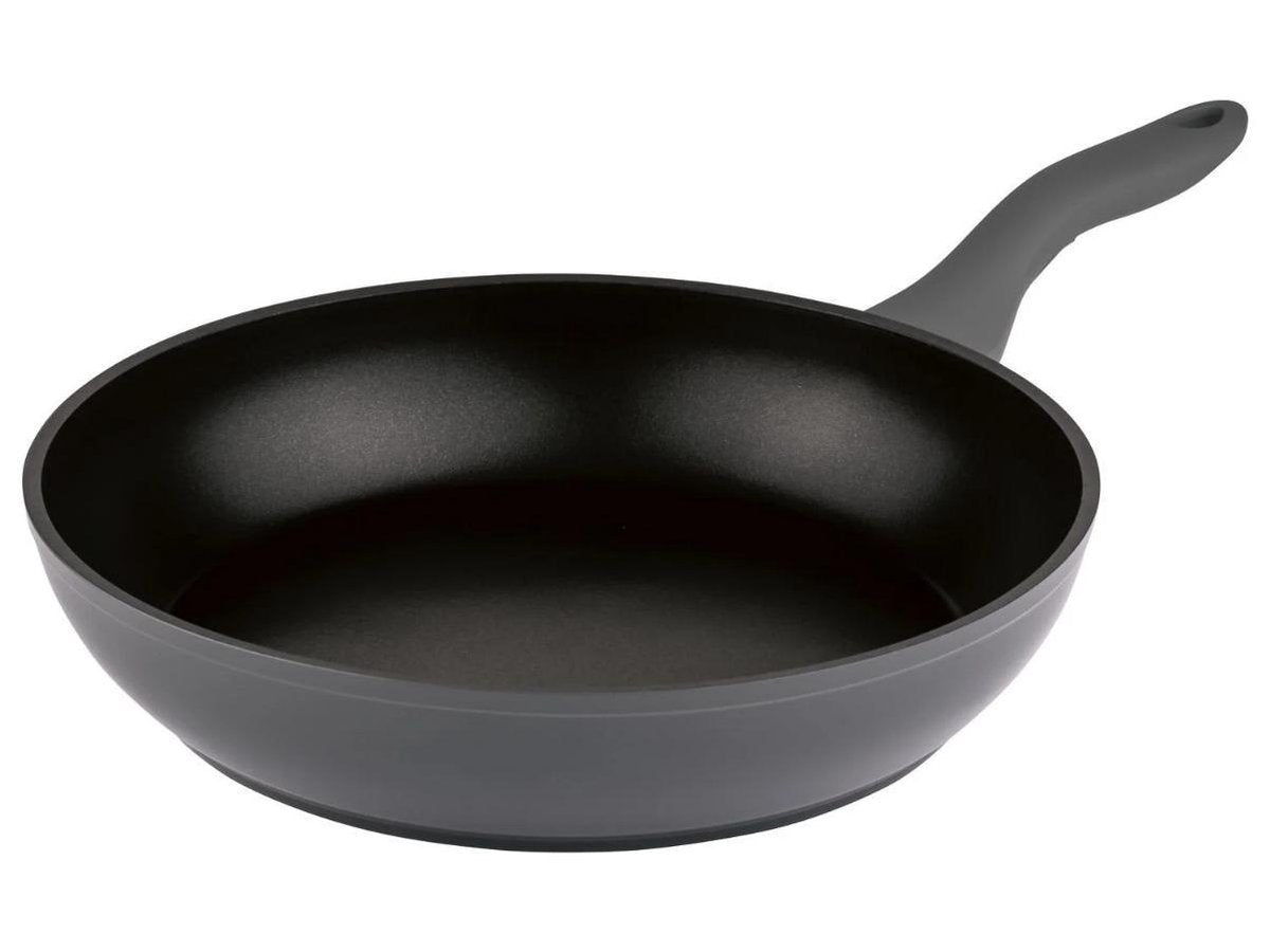 Ernesto Aluminium koekenpan Ø28 cm - Ideaal tegen aanbakken en voor het krokant bakken van bijvoorbeeld aardappeltjes en vlees - Temperatuurbestendig: tot 160 °C - Grijs