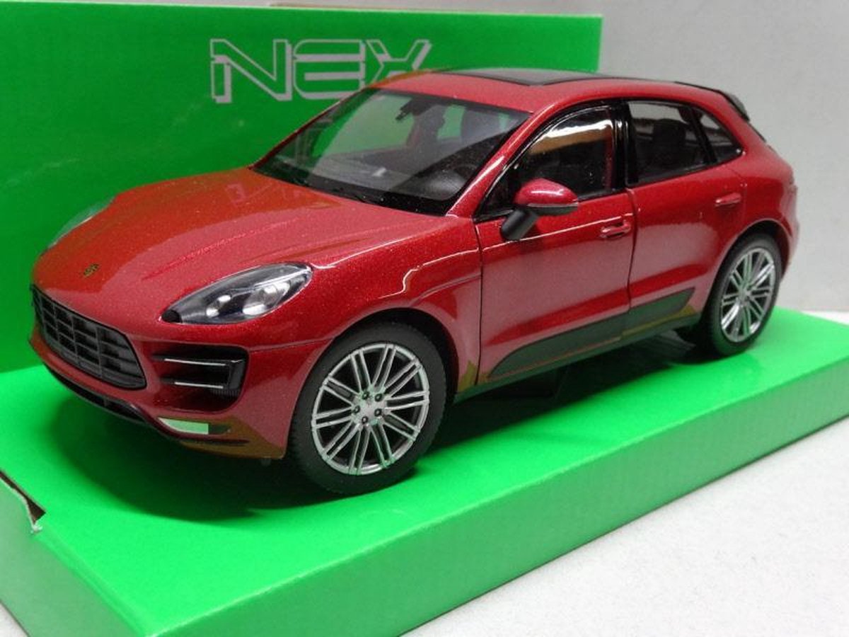 Porsche Macan Turbo 2014 Rood Metallic 1-24 Welly
