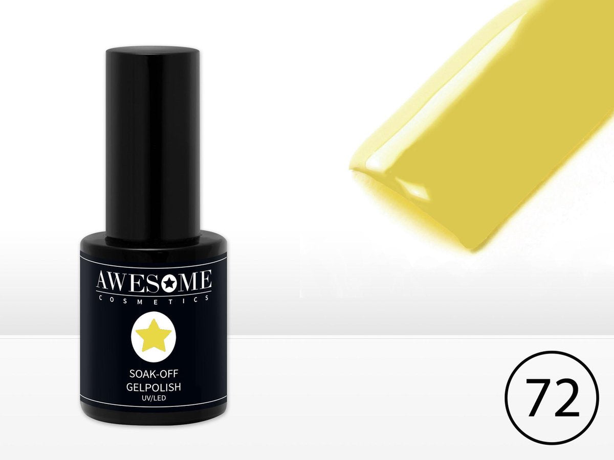 Awesome #72 Geel Gelpolish - Gellak - Gel nagellak - UV & LED