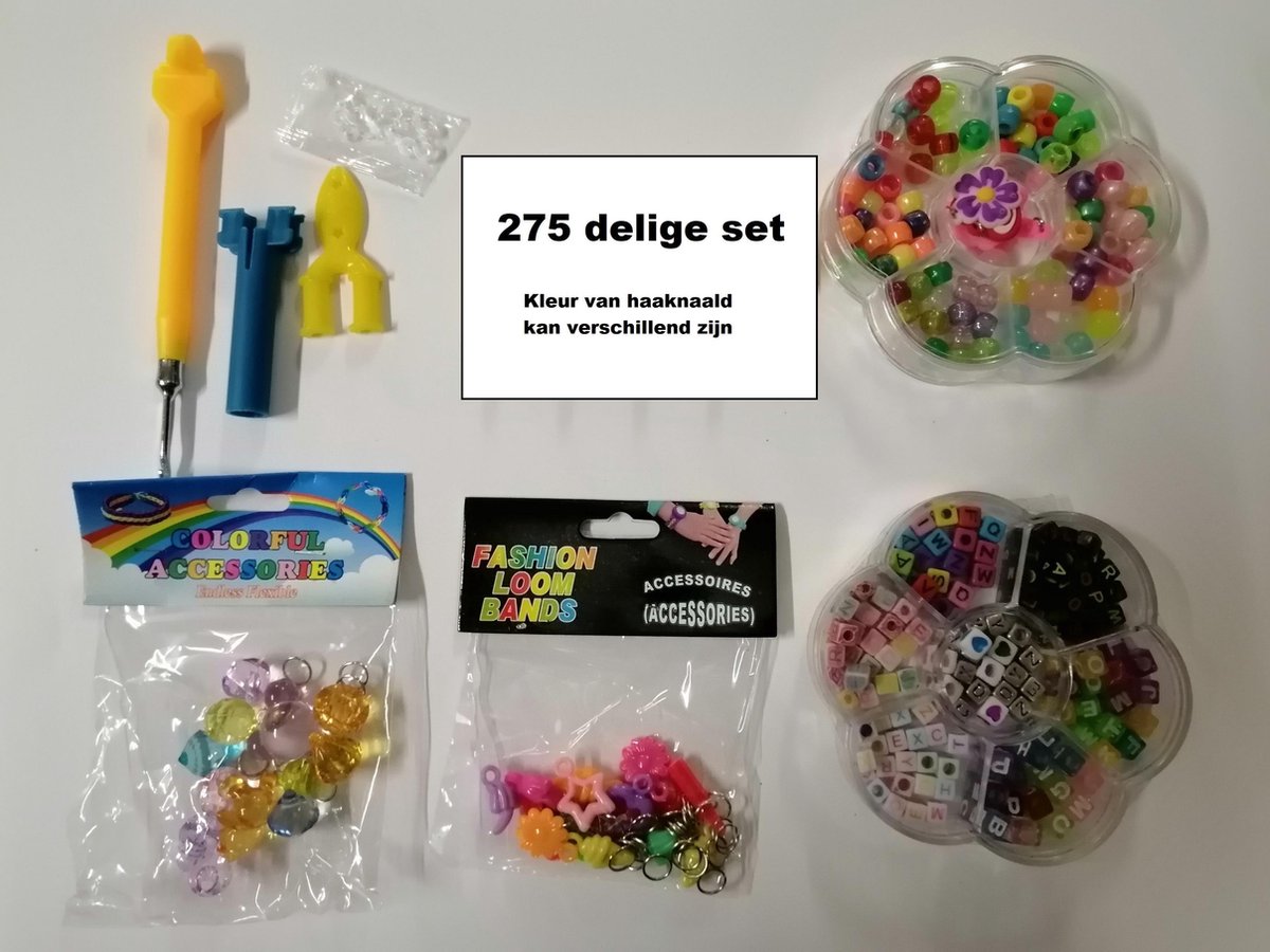 loom box aanvul Accessoires set 275 delig - leuk cadeau - haaknaald - bord - en div