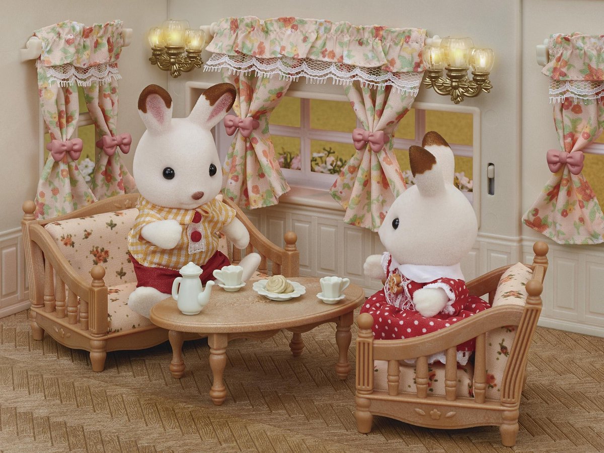 Sylvanian Families wandlampen & gordijnenset