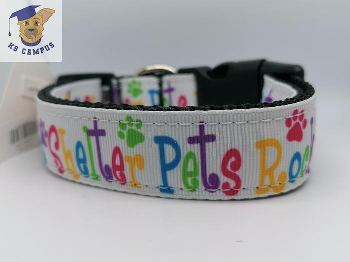 Halsband Shelter Pets Rock: maat M