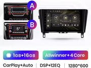 Nissan Qashqai 2014-2021 Android 10 navigatie Bluetooth USB WiFi 1+16GB