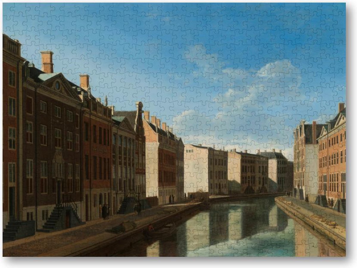 Gezicht op de Gouden Bocht in de Herengracht - 500 Stukjes puzzel voor volwassenen - Gerrit Berckheyde - Meesterwerken