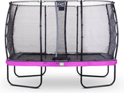 Trampoline EXIT Elegant Premium - 244x427cm - met net Deluxe - paars