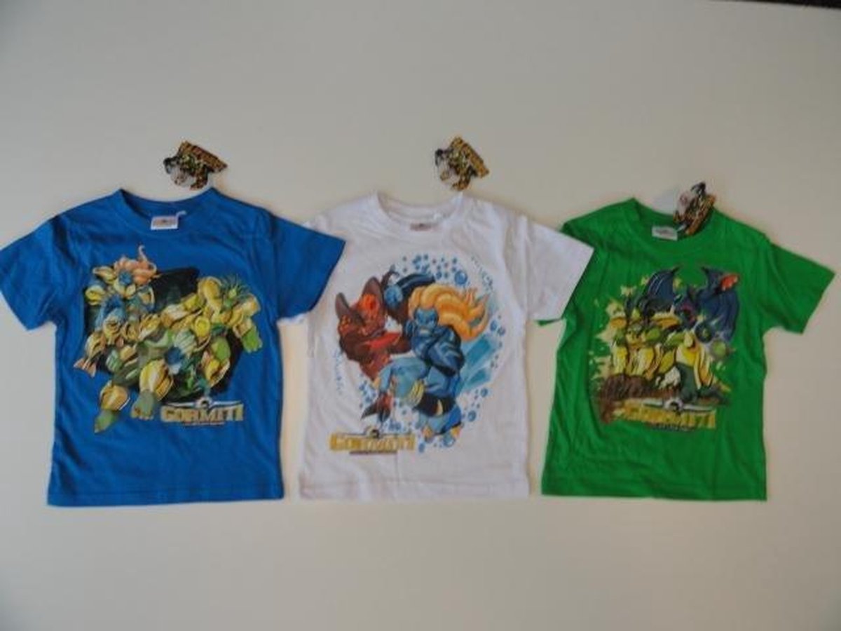 Gormiti t-shirt wit maat 126