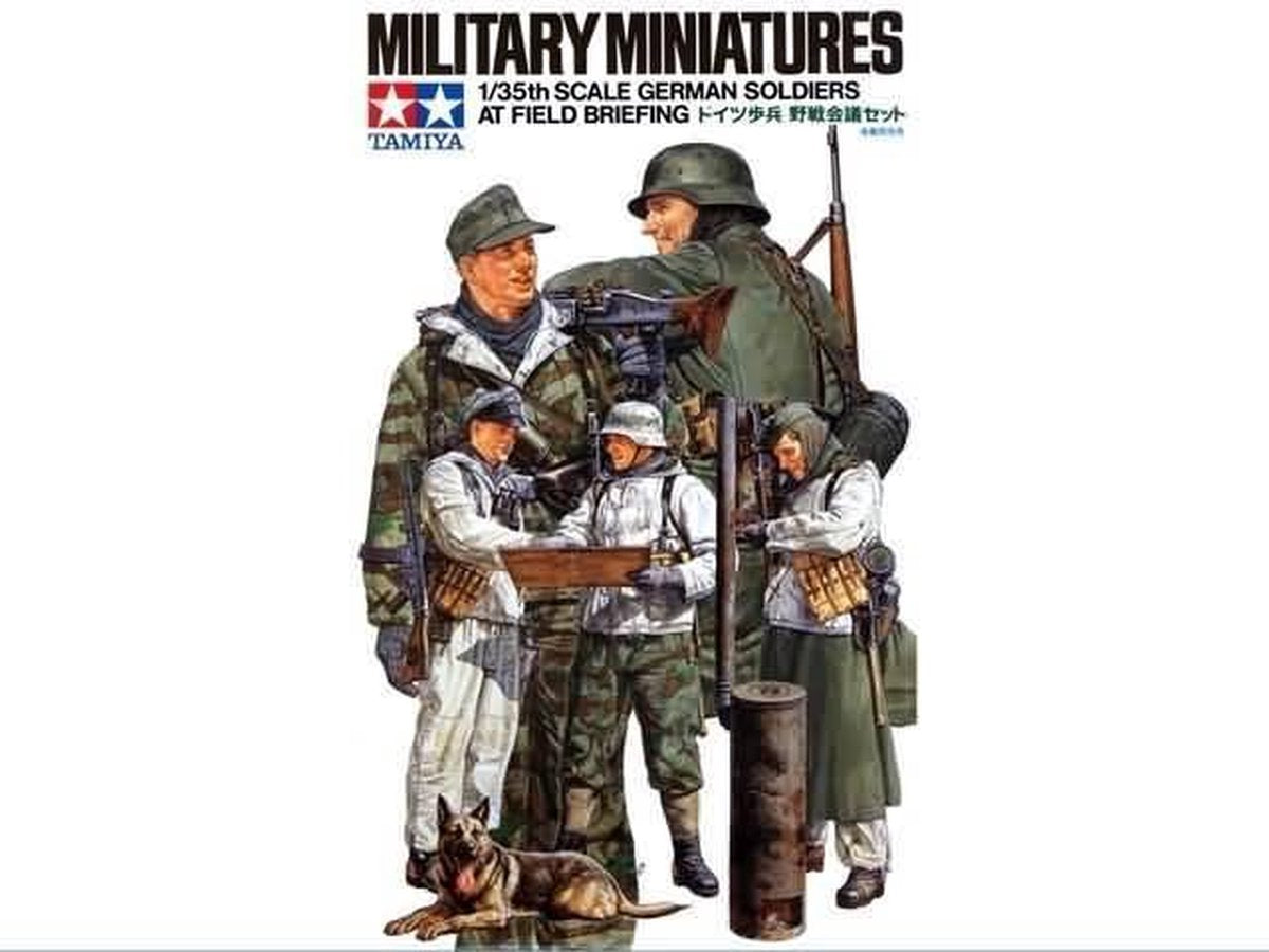 1:35 Tamiya 35212 Fig-Set German Soldiers Field Briefing / 5 Figures Plastic kit