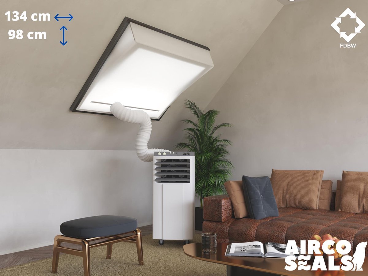 FDBW UK04 - Airco Raamafdichtingskit - 134 x 98 cm - Geschikt voor Velux Tuimelvenster Dakraam