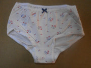boxershort meisje 6 jaar 114  wit bloempje 