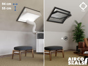 Raamafdichtingskit Mobiele Airco - Met Hor – 94 x 55 cm Velux PK25 - Dakraam - Airco Slang Afsluiten – Velux Tuimelvenster Oplossing - Dakraam Afdichting