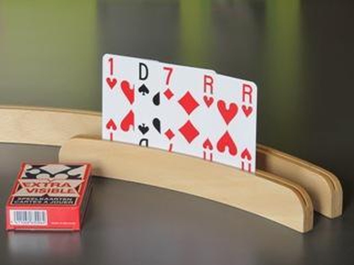 Luxe houten speelkaartenhouder Klein 25