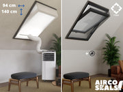 Raamafdichtingskit Mobiele Airco - Met Hor – 94 x 140 cm Velux PK08 | Fakro/Optilight 09 | Roto 09/14 - Dakraam - Airco Slang Afsluiten – Velux Tuimelvenster Oplossing - Dakraam Afdichting