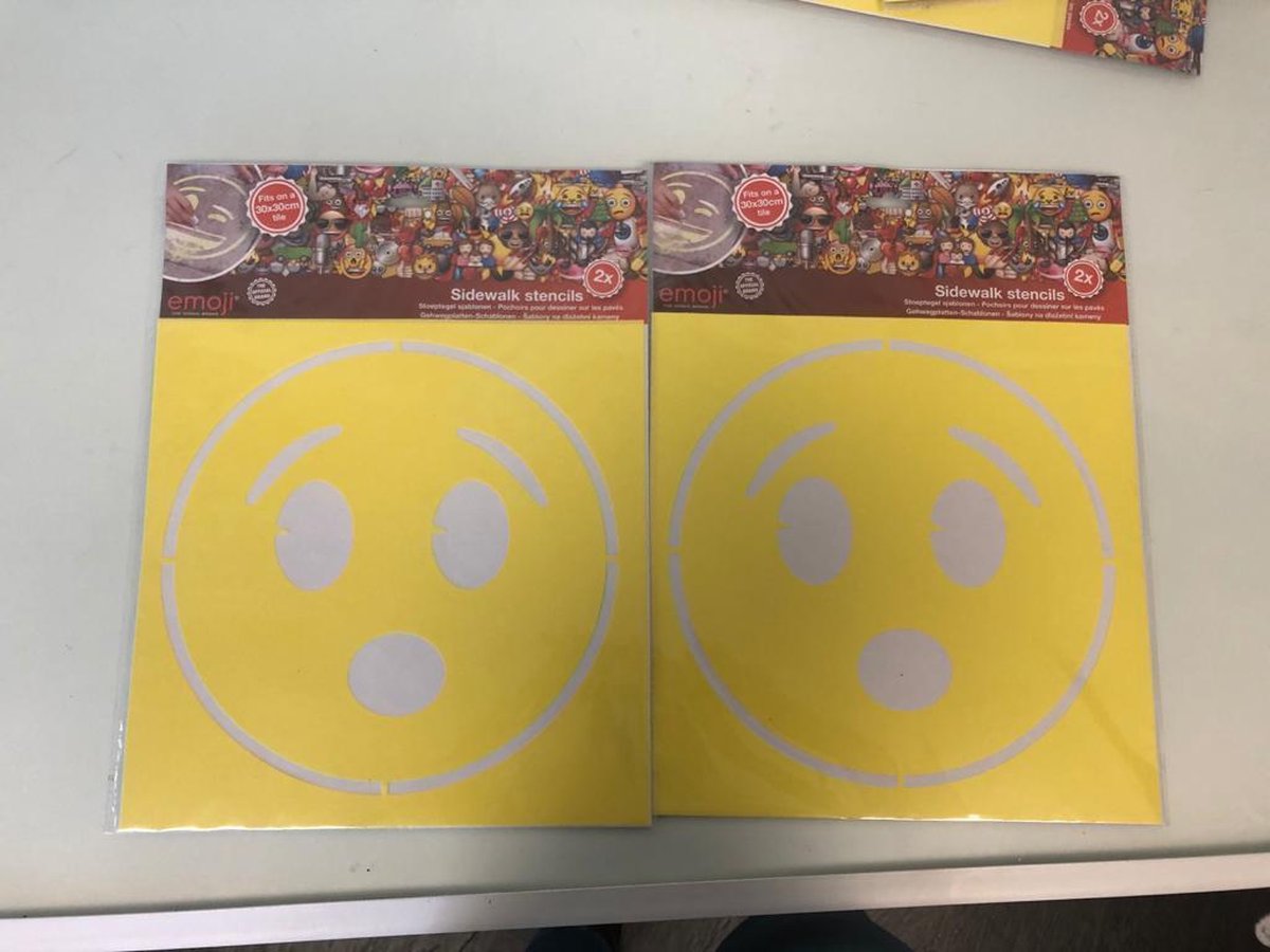 stoeptegel sjablonen emoji (2 stuks)