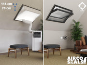 Raamafdichtingskit Mobiele Airco - Met Hor – 114 x 70 cm Velux SK01 - Airco Slang Afsluiten - Velux Tuimelvenster Oplossing - Dakraam Afdichting