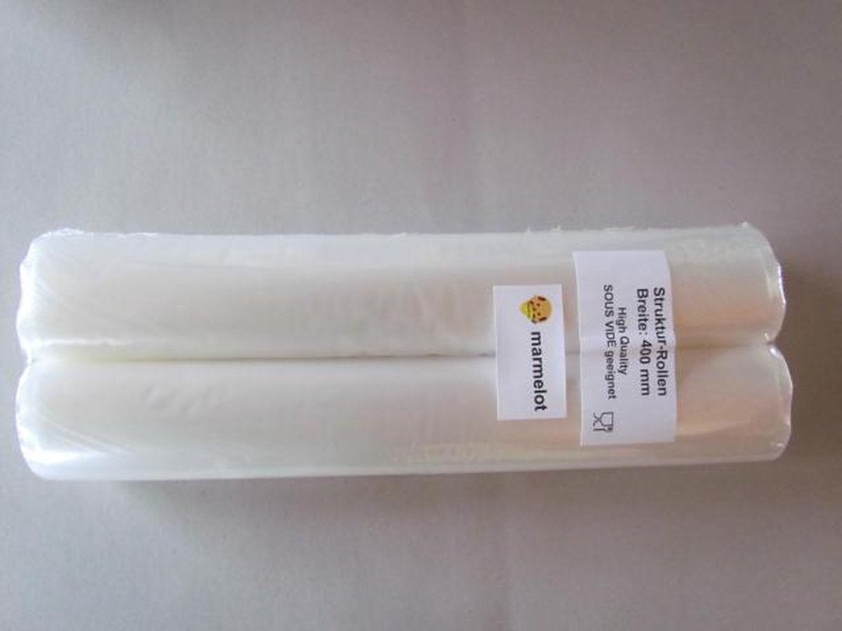Marmelot Vacuumfolie Rollen Mikro Structuur 40cm x 6m 2 Rollen voor alle Merken Vacuum Sealers