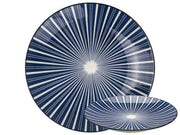 Gusta 2265910 bord Rond Porselein Blauw