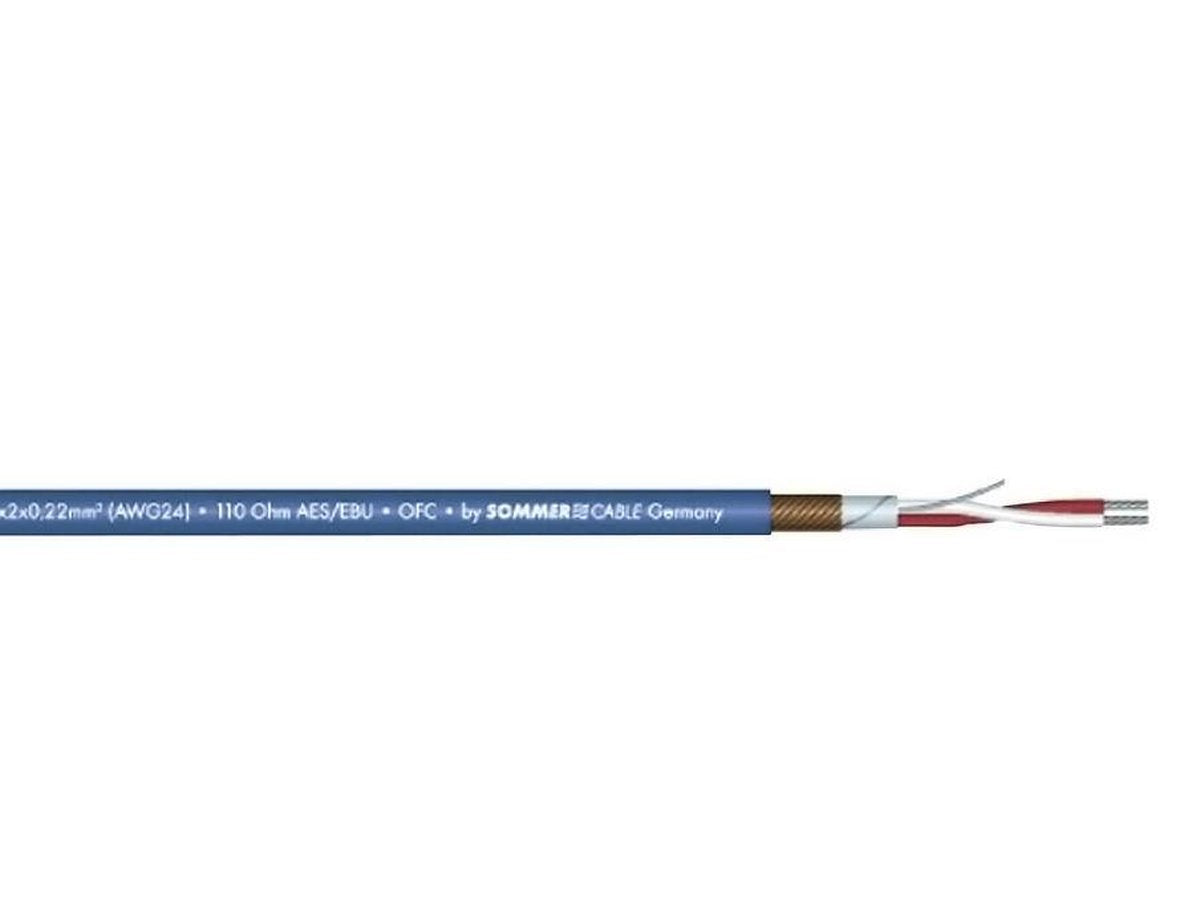 SOMMER CABLE DMX kabel 2x0.22 100m bk SC-Semicolon