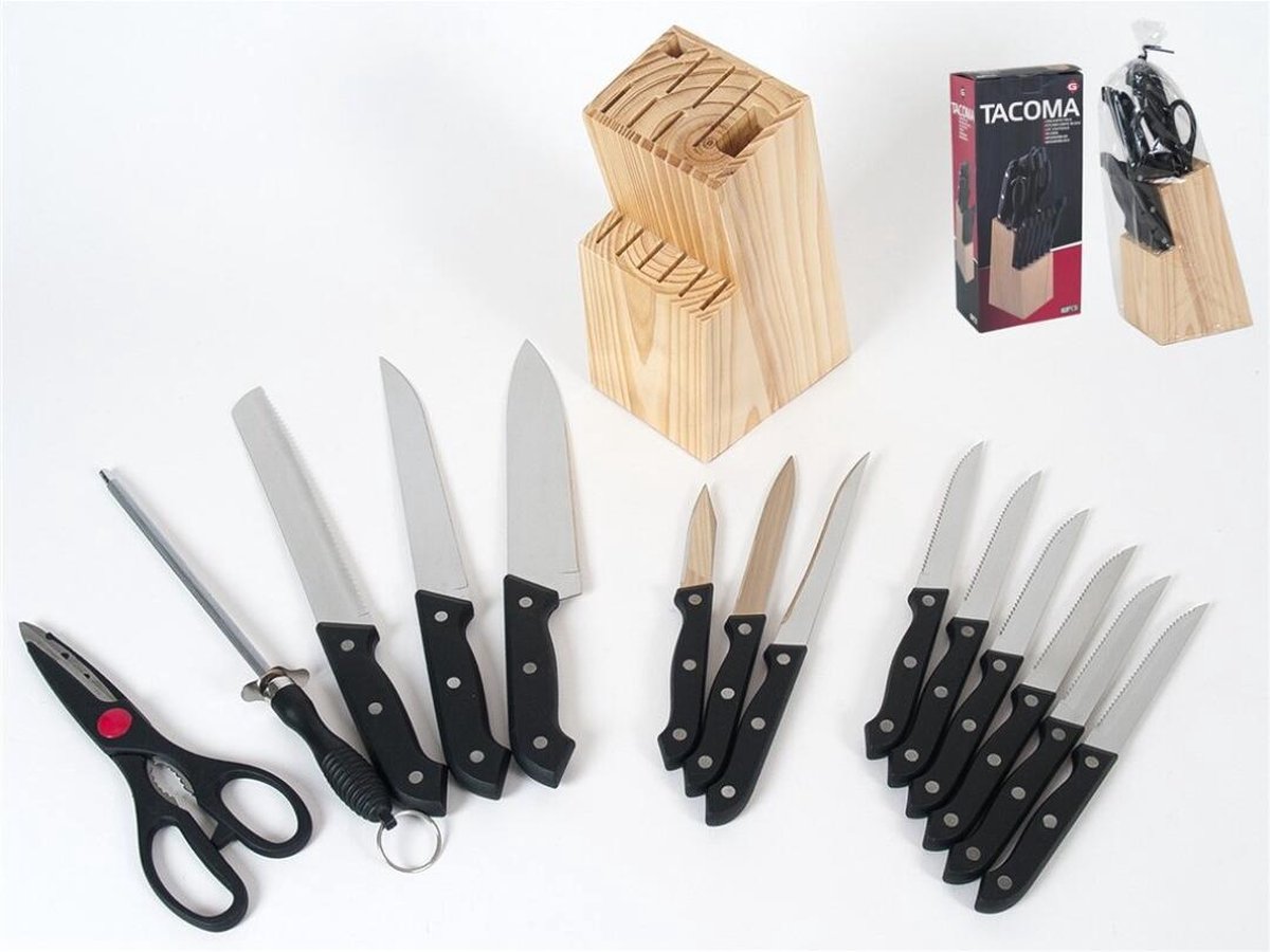 KITCHEN KNIFE BLOCK 14 PCS.
