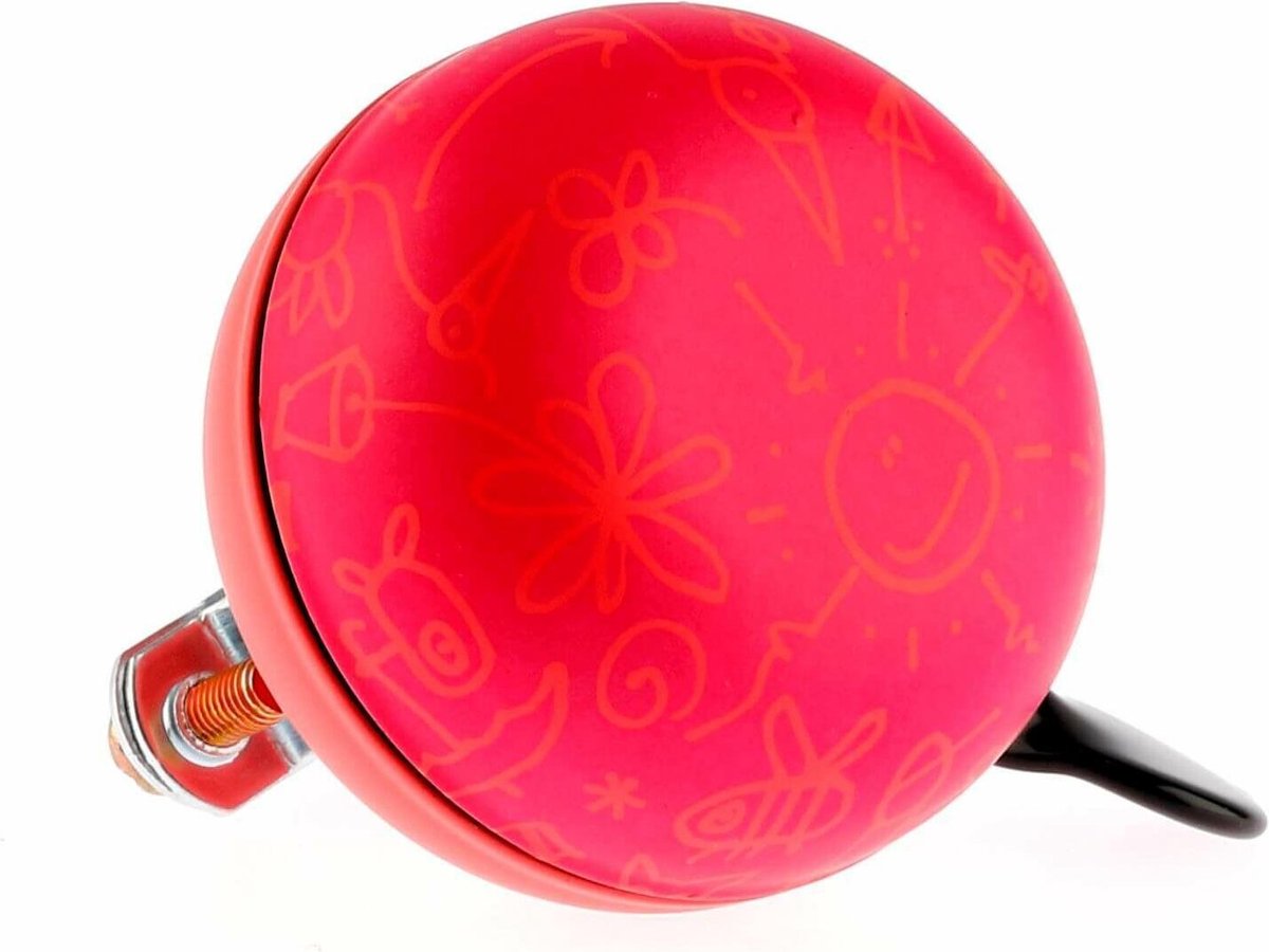 Fietsbel Ding Dong Upside Down 60 mm - mat rood