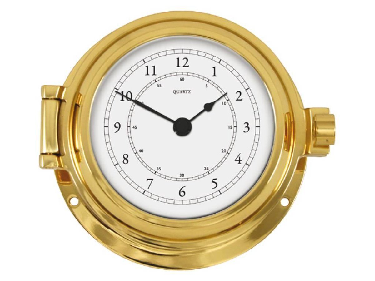 Talamex Scheepsklok/ Barometer Model: Barometer messing