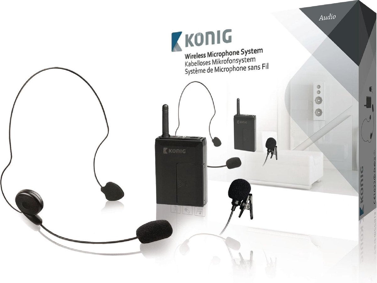 Konig draadloos microfoonsysteem met bodypack