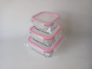 LAV Duurzame glazen vershouddozen uit hoogwaardig borosilicaatglas - LEKVRIJ EN LUCHTDICHT - set van 3 - Meal prep bakjes