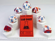 Gemini Red-White w/blue polydice set