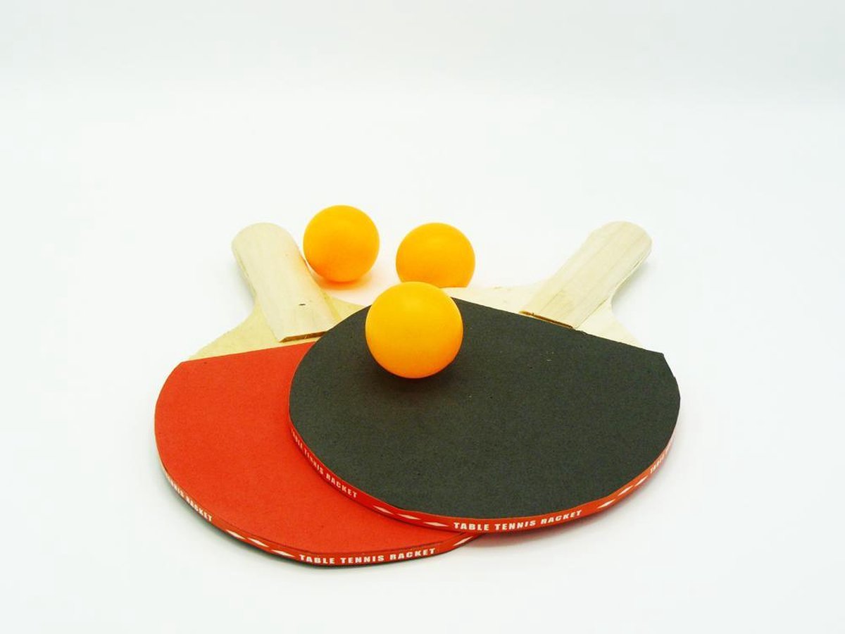 Doodadeals® | Pingpong Set | Tafeltennis Set | 2 Batjes | 3 Balletjes