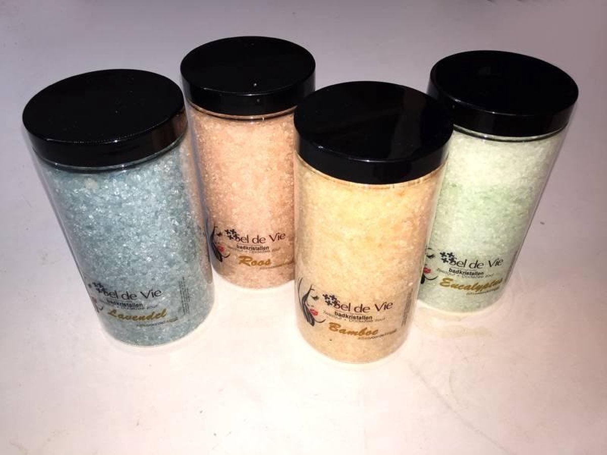 Badzout pakket 4 x 600gr uit  zeezout en dode zee zout Sinaasapel/limoen