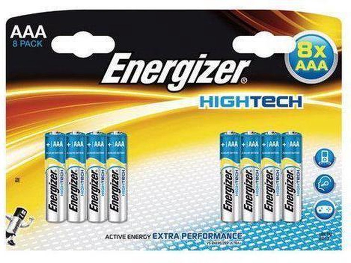 Energizer niet-oplaadbare batterijen Batterij Energizer Hightech AAA/Pk 8