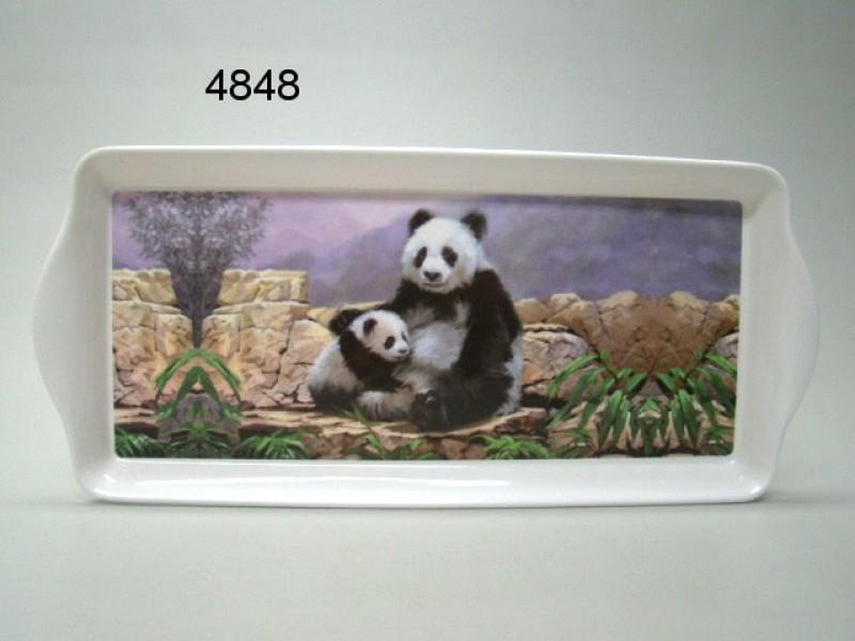 Dienblad met afbeelding panda
