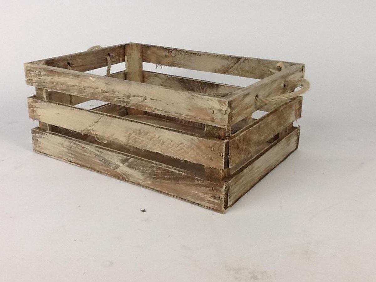 Kist met koord 3 - lats / old look middel