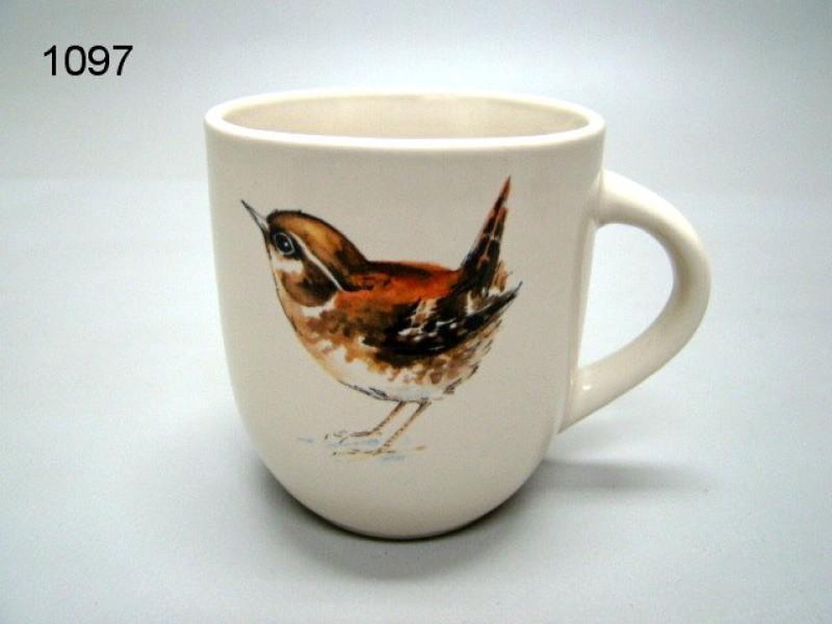 Kleine mok met afbeelding vogel winterkoning