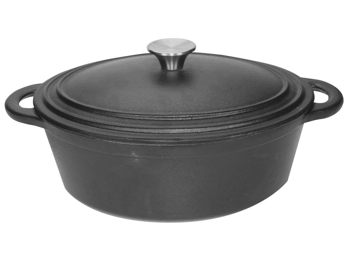 Braadpan Gietijzer Ovaal 30cm