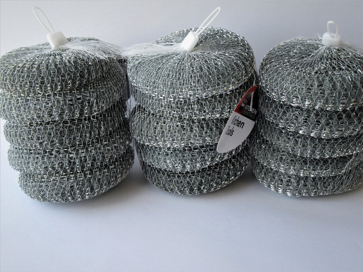 Schuurspons - Metaalspons - Pannenspons  3 sets a 5 stuks  11 x 3cm