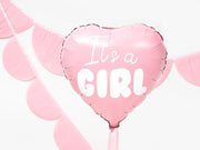 It's a girl - heliumballon incl. helium en roze gewichtje - geboorte meisje