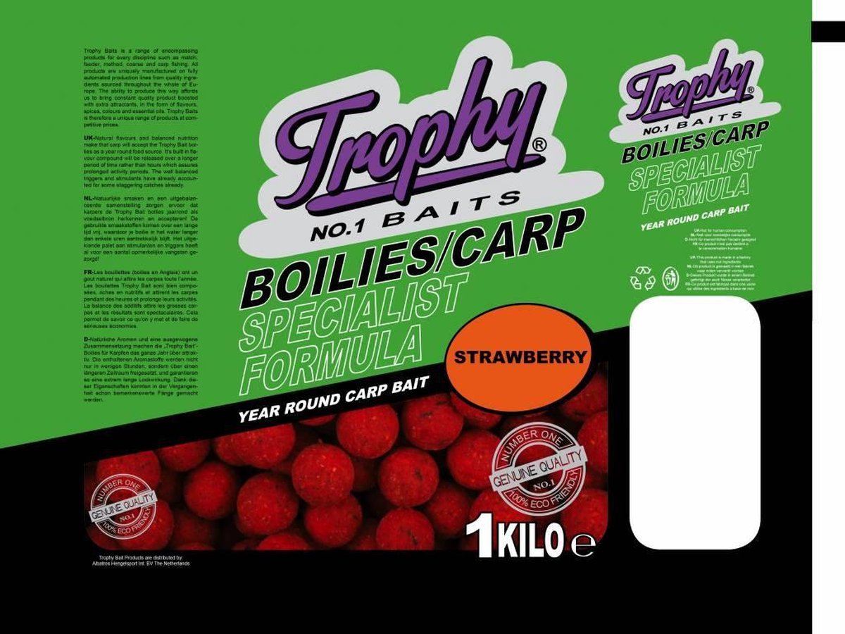 Albatros boilies 20 mm strawberry - 1 kg