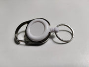 Trekkoord Sleutelhanger met Metalen Houder voor Sleutels of Pas - 80cm - Wit