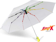 Storm Paraplu Opvouwbaar - Wit - Polsband - Automatisch Uitklapbaar - Tot 100km p/u Windproof - 110 cm - 9 Panelen - Golf Stormparaplu - duurzame paraplu 110cm Incl. UV bescherming - Automatisch uitklapsysteem