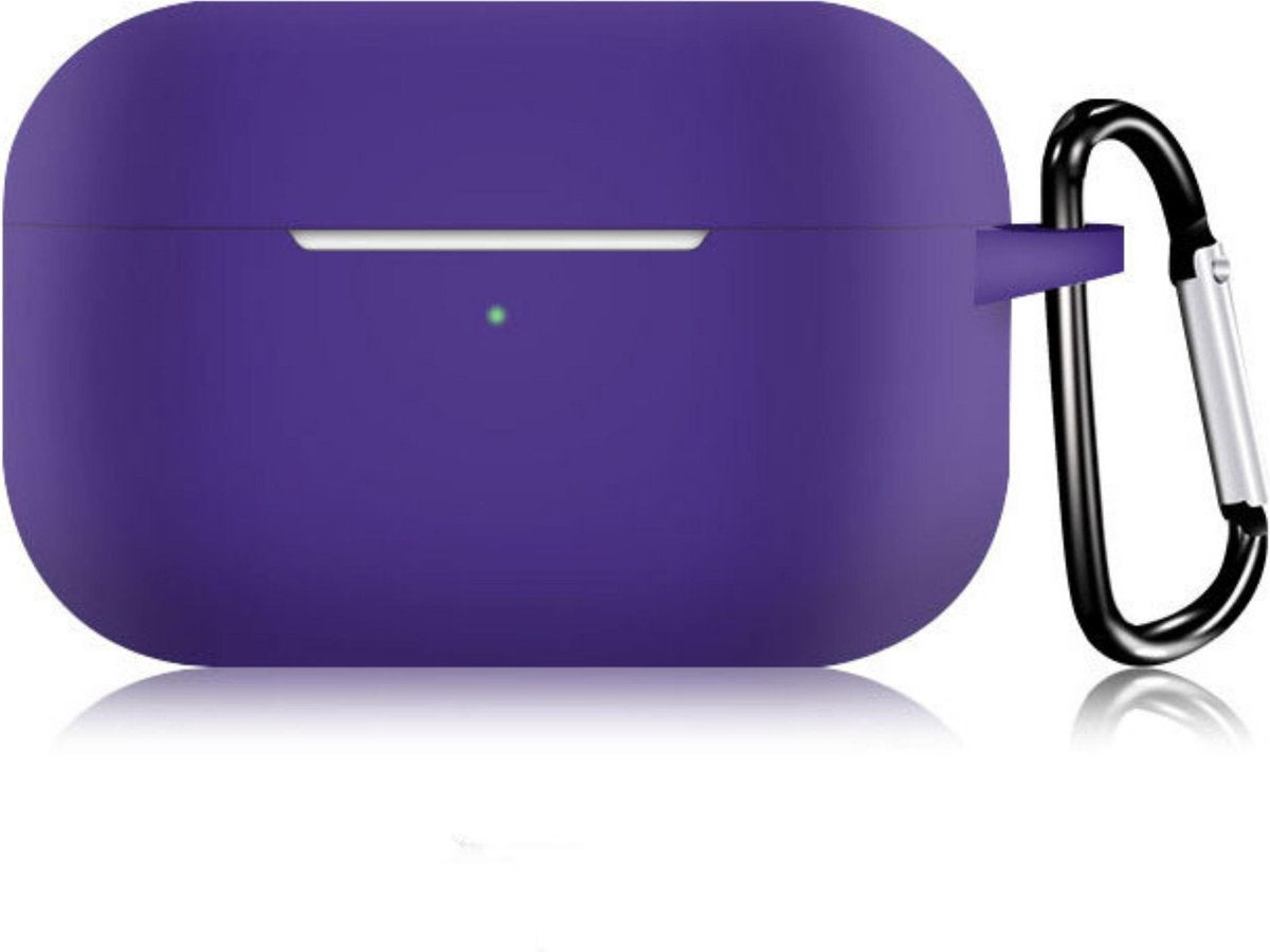 KELERINO. Siliconen Case voor Apple AirPods Pro - Met Haak - Paars