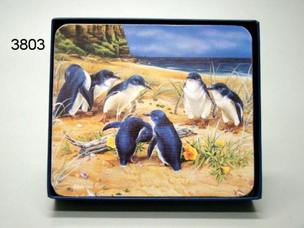 Onderzetters Pinguïns set/6