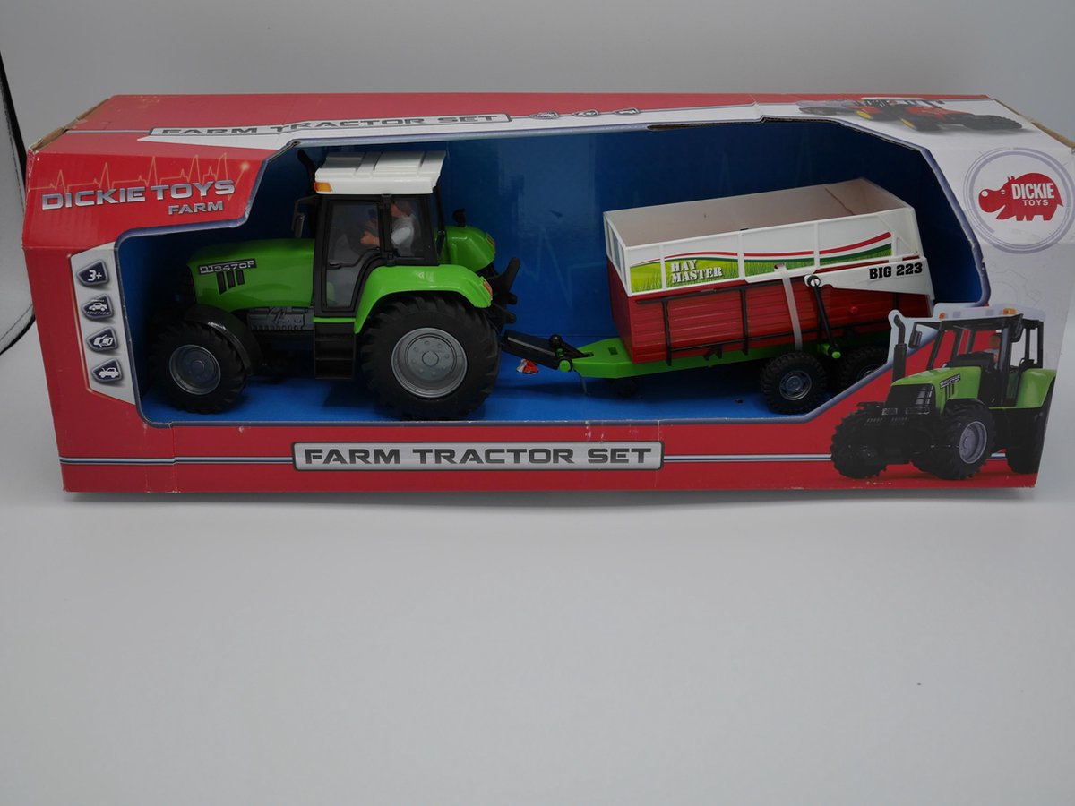 Dicky toys traktor met aanhanger