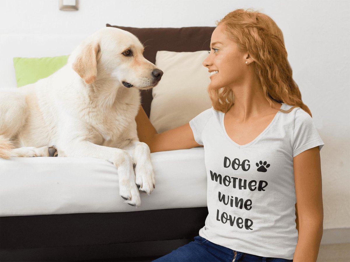 Dog Mother Wine Lover T-Shirt